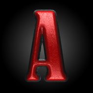 vector red plastic figure a