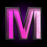 vector pink plastic figure m