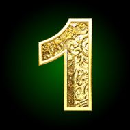 Vector golden cutted figure 1