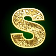 Vector golden cutted figure s