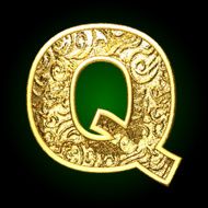Vector golden cutted figure q