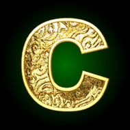 Vector golden cutted figure c