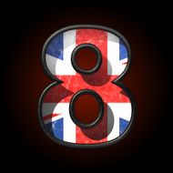 Vector Great Britain cutted figure 8 N2