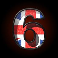 Vector Great Britain cutted figure 6 N2