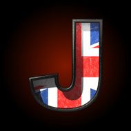 Vector Great Britain cutted figure j N2