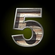 Vector wooden cutted figure 5
