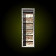 Vector wooden cutted figure i