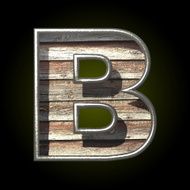 Vector wooden cutted figure b