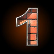 Vector brick cutted figure 1
