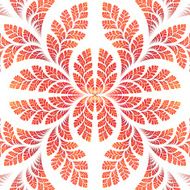 Fabulous symmetric pattern of the leaves in orange