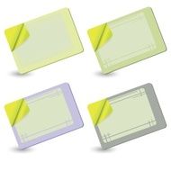 cards on white background