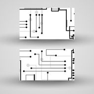 Vector business-card set for your design N438