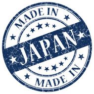 Made In Japan blue stamp