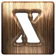 Vector wooden figure x