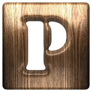 Vector wooden figure p