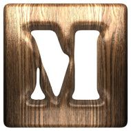 Vector wooden figure m