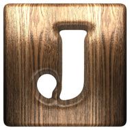 Vector wooden figure j