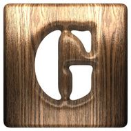 Vector wooden figure g