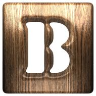 Vector wooden figure b