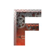 Vector gears cutted figure f Paste to any background