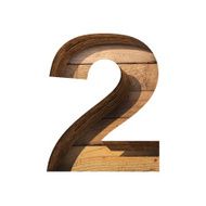 Vector wooden cutted figure 2 Paste to any background