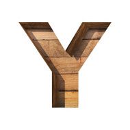 Vector wooden cutted figure y Paste to any background