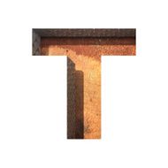 Vector metal cutted figure t Paste to any background
