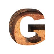Vector metal cutted figure g Paste to any background N3