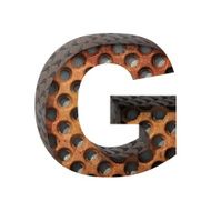 Vector metal cutted figure g Paste to any background N4
