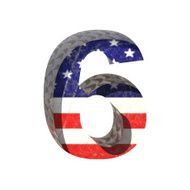 Vector American cutted figure 6 Paste to any background N2
