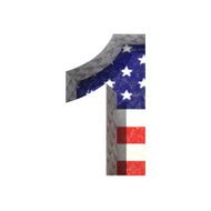 Vector American cutted figure 1 Paste to any background N2