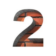 Vector brick cutted figure 2 Paste to any background