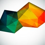 Abstract vibrant geometric triangles background