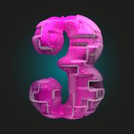 vector pink plastic figure 3 N2