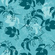 vector pattern of green and blue leaves N2