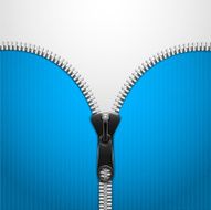 Metalic Zip On Blue Knitted Cloth N2