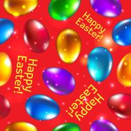 Easter seamless pattern vector red Happy easter