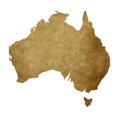 Grunge Australia treasure map