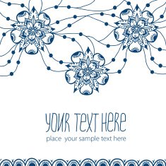 Template of greeting card with flowers N2