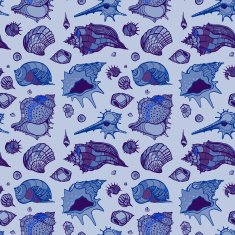 Seamless pattern of Sea shells N24