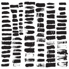 Hand drawn decorative vector brushes Dividers borders N9