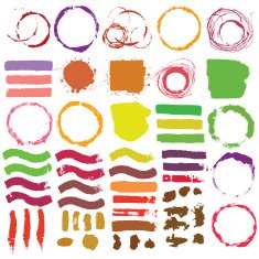 Hand drawn decorative vector brushes Dividers borders N10