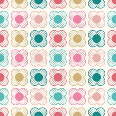 seamless geometric floral dots pattern N2