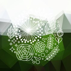 Green abstract floral background N3