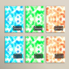 Set simple abstract background of colored squares N2