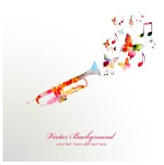 Colorful music background Vector N3