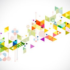 Abstract colorful and creative triangle background vector