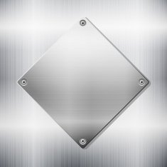 metallic background with plate