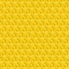 Seamless pattern of yellow glossy honeycombs N3