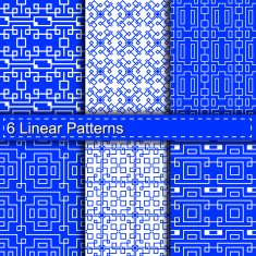 Set of six linear patterns